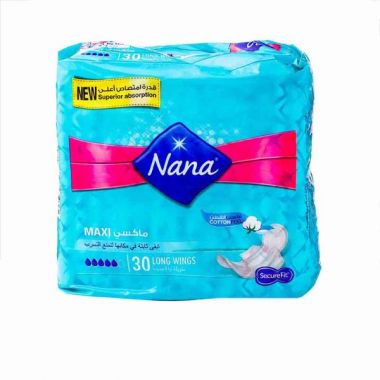 Nana Sanitary Pads Maxi Super Wing 30s