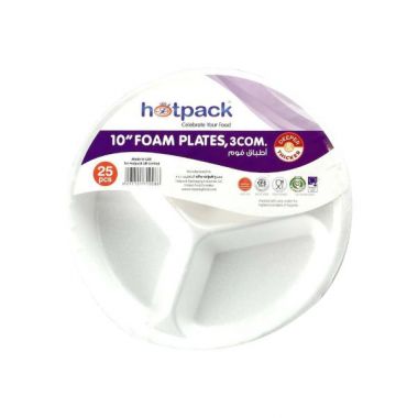 Hotpack Biodegredable  Plate 10-3comp 10s